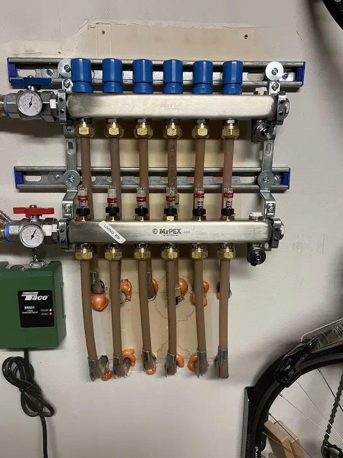 Plumber performing Gas Line Installation at a residential property in Heidelberg